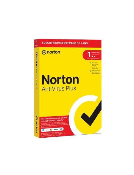 Antivirus Norton Antivirus Plus 2Gb / 1 Usuario / 1 Dispositivo / 1 Año / Box / 21424347 / 21433200