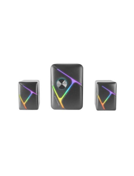 ÷ Altavoces 2.1 mars gaming rgb dinamico 35w 3d surround negros control de volumen alim. usb jack 3.5