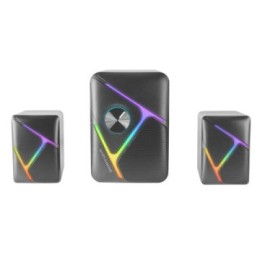 ÷ Altavoces 2.1 mars gaming rgb dinamico 35w 3d surround negros control de volumen alim. usb jack 3.5