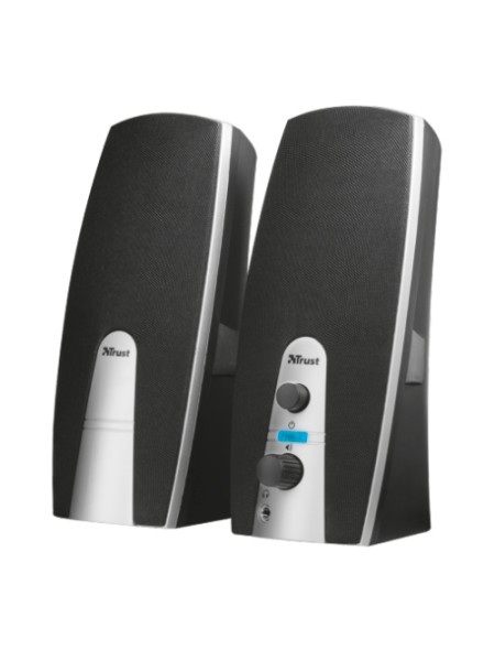 ÷ Altavoces 2.0 trust 2.0 mila 5w rms 10w max autoalimentado usb conexion frontal negro 16697