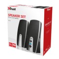 ÷ Altavoces 2.0 trust 2.0 mila 5w rms 10w max autoalimentado usb conexion frontal negro 16697